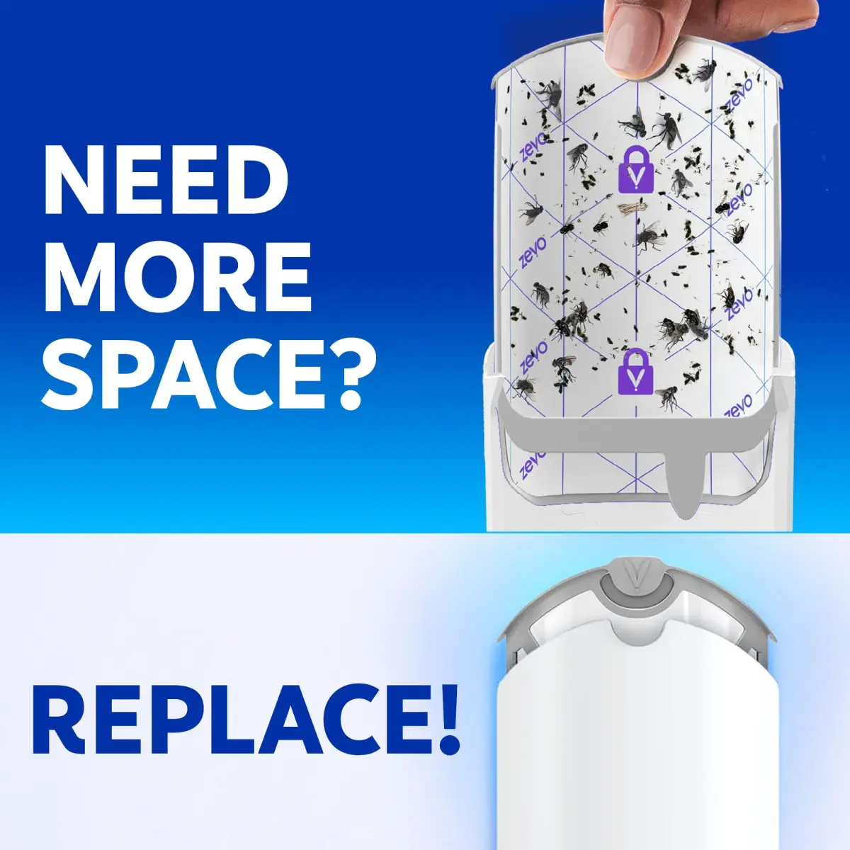 ZEVO Flying Insect Trap Refill Cartridges for Fruit Flies & Gnats, 6 Count | Continuous 24/7 Indoor Pest Control - view 9