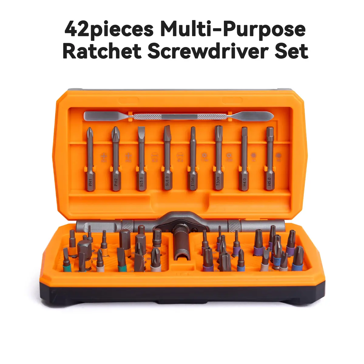 ANVANNA Ratchet Screwdriver Set, Magnetic Tool Kit for DIY & Professionals, 42 Bits, Compact & Portable (0.45kg, 16×9.5×3.9 in) - view 7