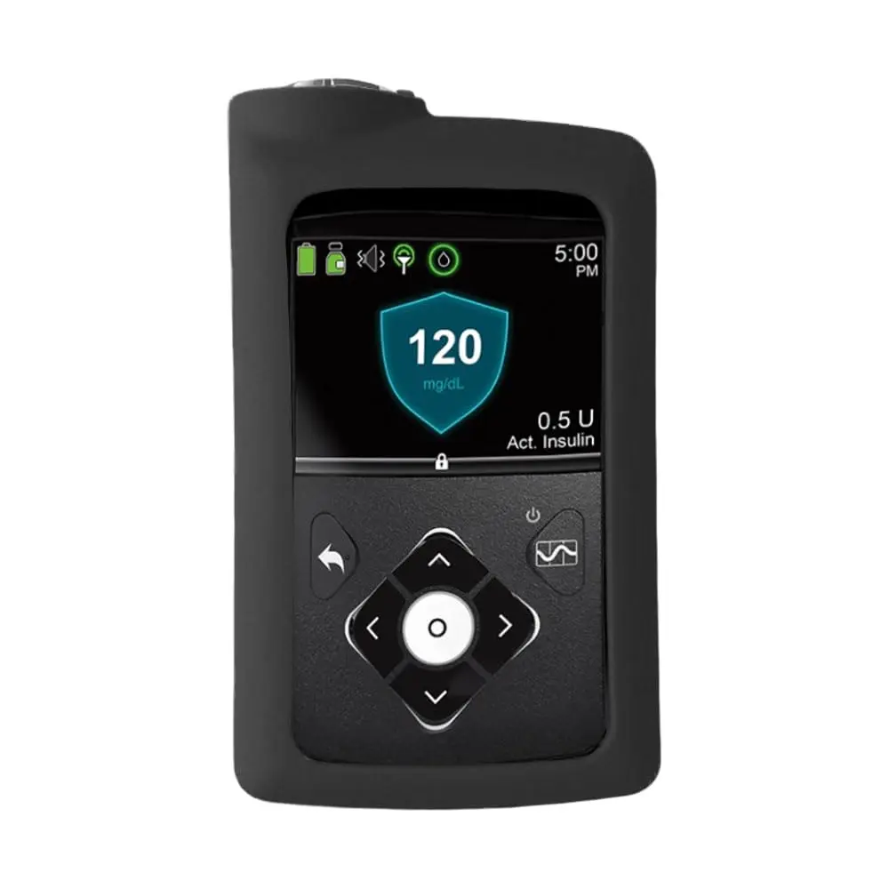 Sugar Medical Silicone Protective Cover for Medtronic MiniMed 630G/640G/670G/770G Insulin Pumps | Black, 1-Pack - main product image