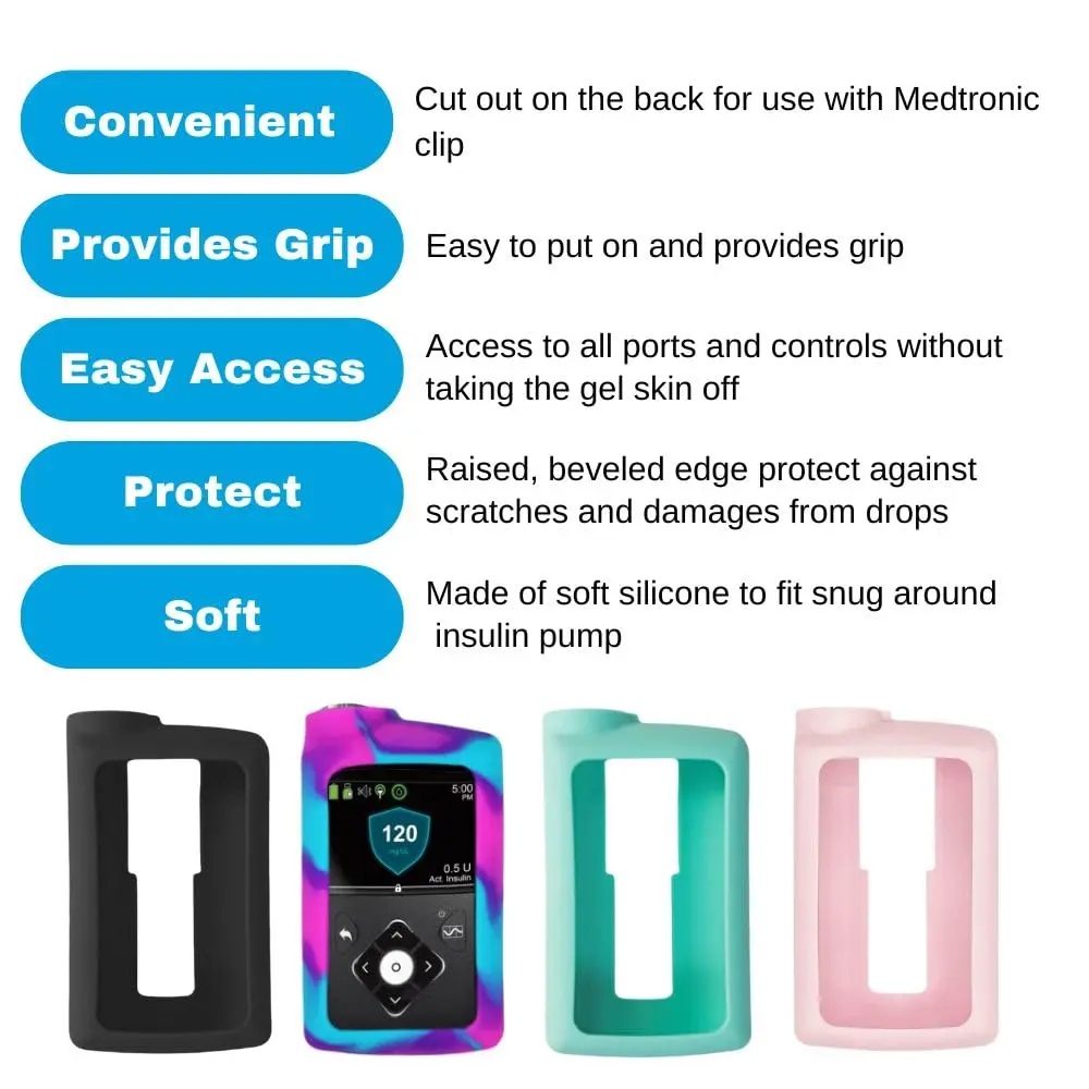 Sugar Medical Silicone Protective Cover for Medtronic MiniMed 630G/640G/670G/770G Insulin Pumps | Black, 1-Pack - view 3