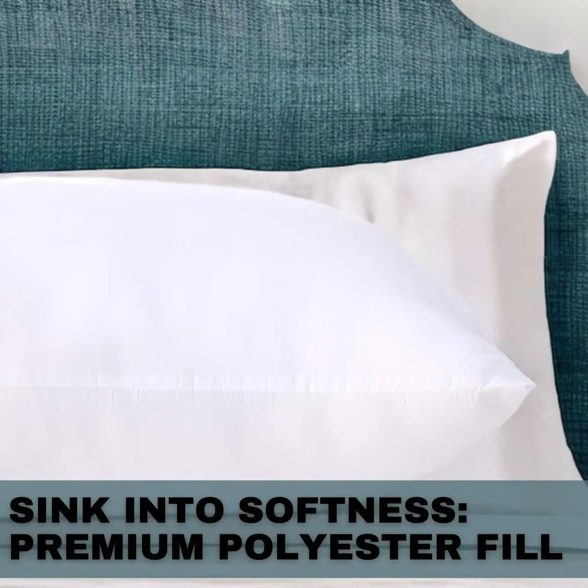 DaDa Bedding 20x28 Pillow Insert | Medium Firm, Premium Polyester, Support for Side & Back Sleepers - view 2