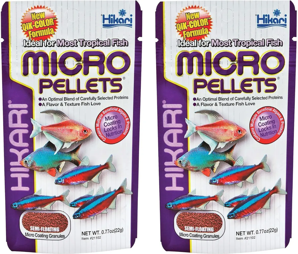 Hikari Tropical Semi-Floating Micro Pellets Fish Food 22g (0.77 Oz) Pack of 2 | Scientifically Proven Nutrition for Small Tropical Fish - main product image