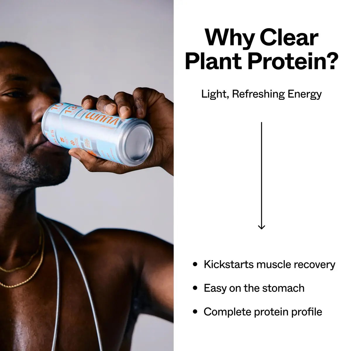 VUUM Sparkling Protein Drink, 12 Pack, White Peach Ginger | 10g Plant Protein, Sugar Free, Vegan & Keto Friendly - view 5