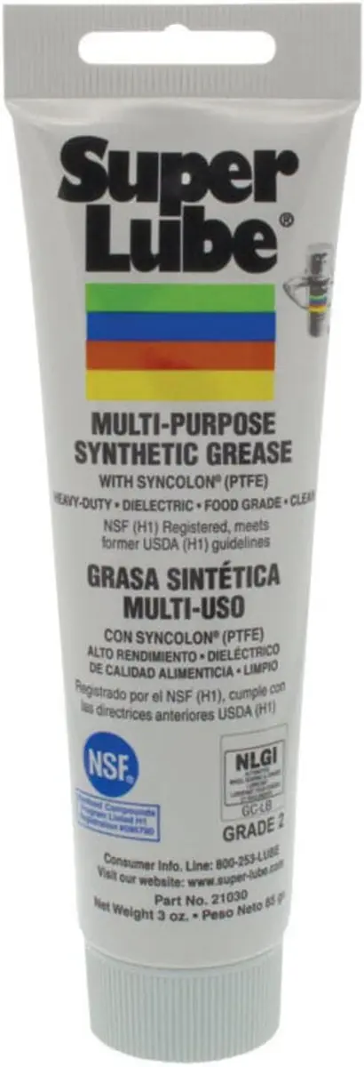 Super Lube Synthetic Multi-Purpose Grease 3 Oz (6 Oz Total) | Industrial Lubricant for Extreme Temperatures - view 2