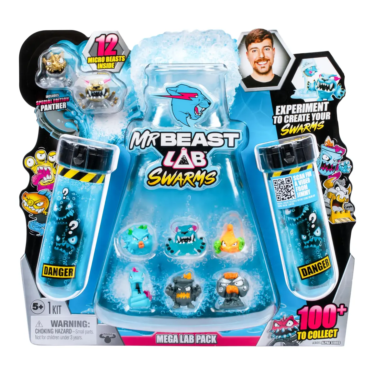 MrBeast Lab Swarms Mega Lab 12 Pack Tuff Top | Educational Toy Figure with 100+ Collectibles - main product image