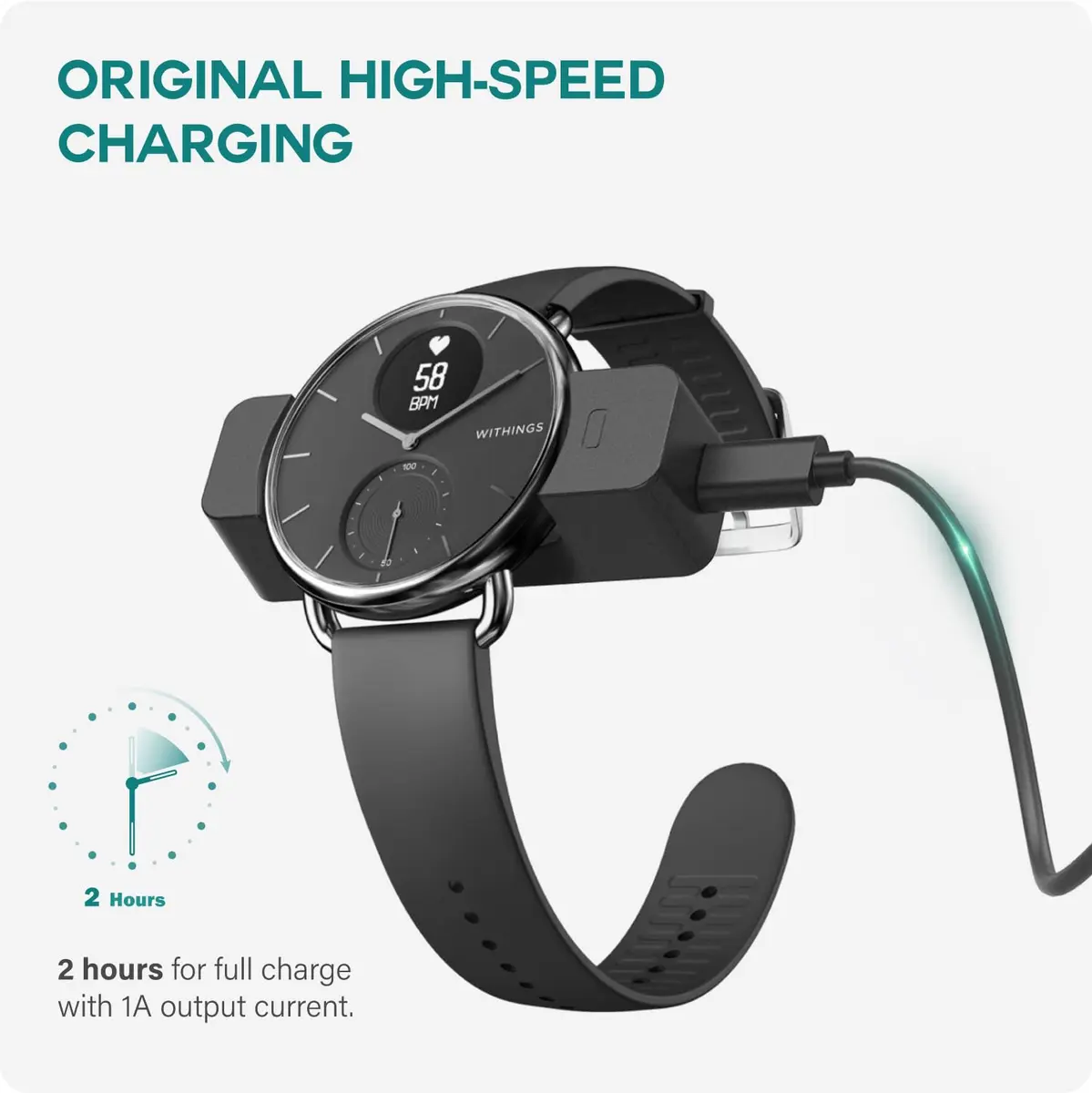 TUSITA Charger Cable Compatible with Withings Scanwatch 2 | 1M Fast Charging - view 6