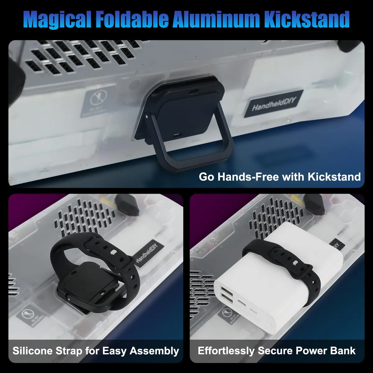 HandheldDIY Cooling Modcase for ROG Ally | Heat Management Shell with Kickstand & Nameplate (Translucent, 98g) - view 5