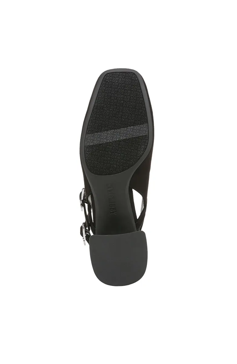 Sam & Libby Grace Pump Black Suede 10 | 2 Inch Block Heel, Buckle Closure, Fashion Dress - view 7