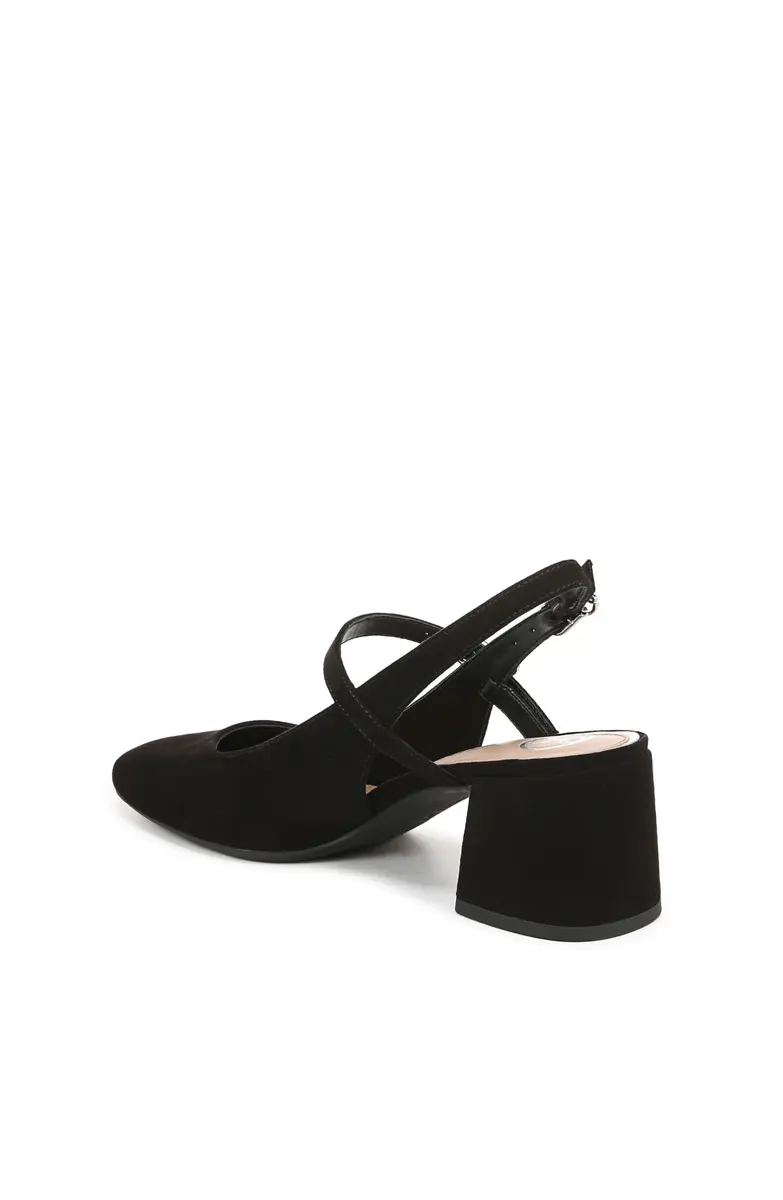 Sam & Libby Grace Pump Black Suede 10 | 2 Inch Block Heel, Buckle Closure, Fashion Dress - view 3