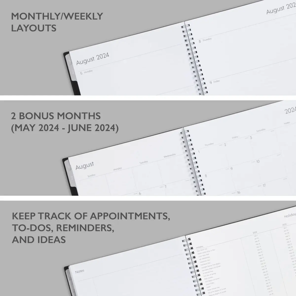 Blue Sky Enterprise Academic Year Weekly and Monthly Planner 8.5" x 11" | Professional Organization for Students & Office - view 3