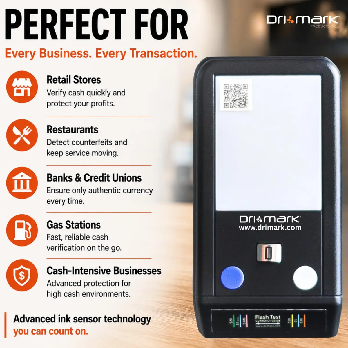 Dri Mark Counterfeit Bill Detector 2 Pack | Fast Watermark, Ink & UV Tests for Retail (100-120c) - view 8