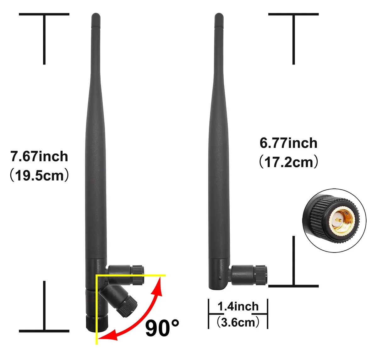 Tenmory 915MHz LoRa Antenna Indoor 3dBi Gain Omni SMA Male + U.FL MHF1 Cable | Ideal for IoT & LoRa Devices - view 2