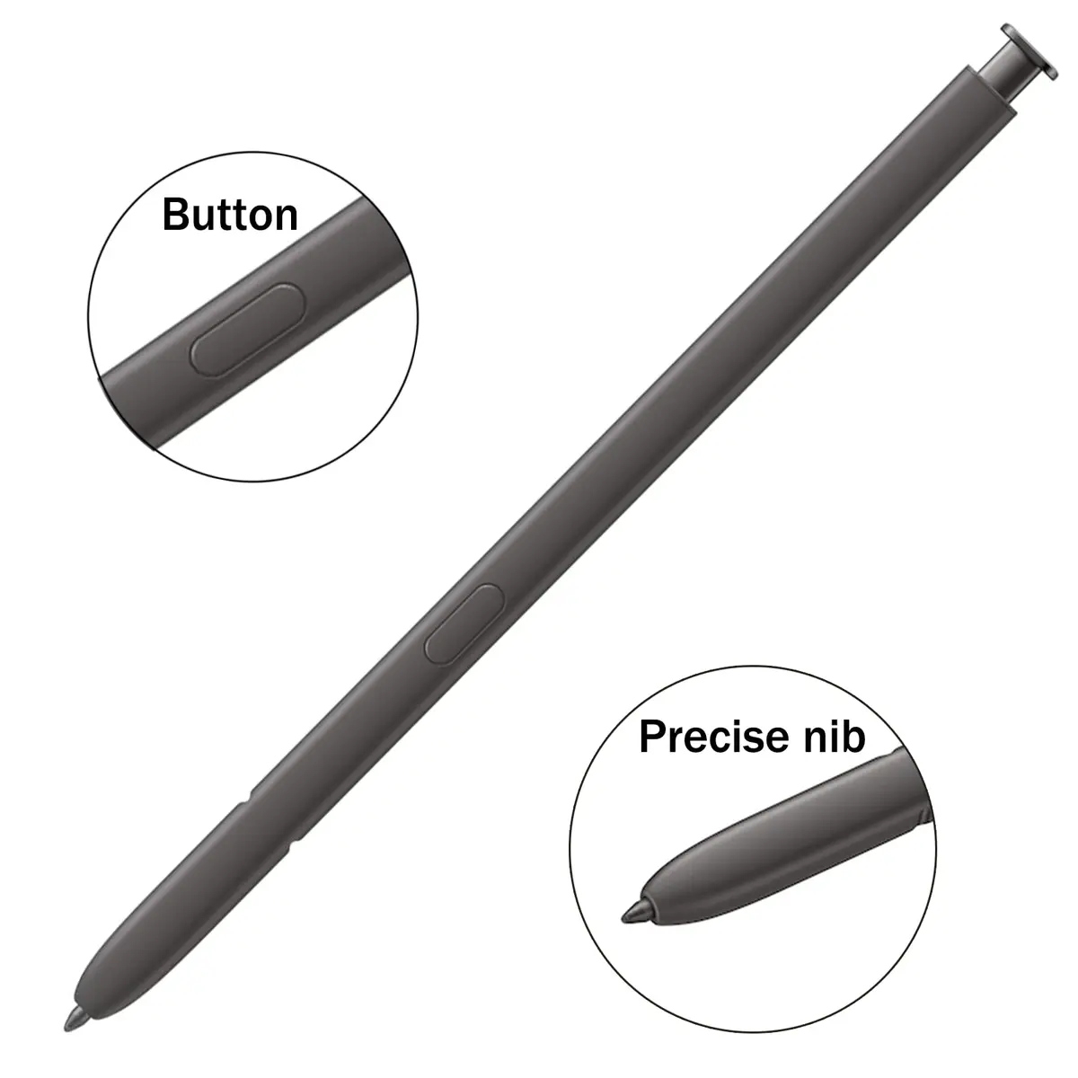 LiXiongBao S24 Ultra S Pen Replacement for Samsung Galaxy S24 Ultra, Dark Gray | 4096 Pressure Levels, Precise Control - view 4