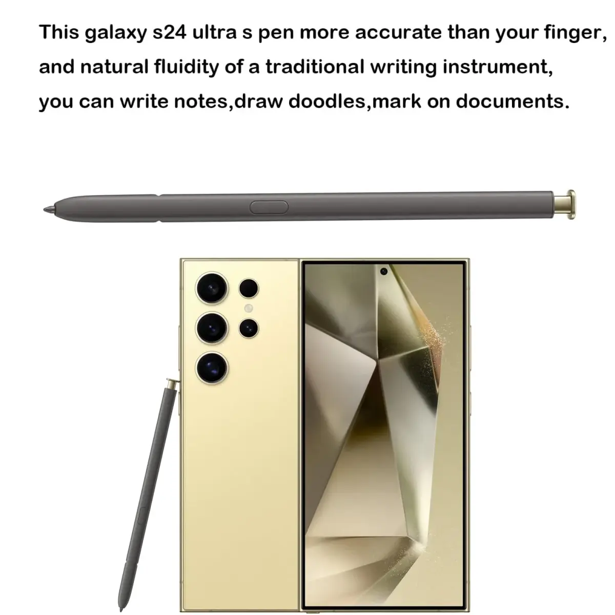 Alovexiong S24 Ultra S Pen for Samsung Galaxy S24 Ultra Stylus Pen Replacement, Gold | Compatible with Samsung Galaxy S24 Ultra - view 6