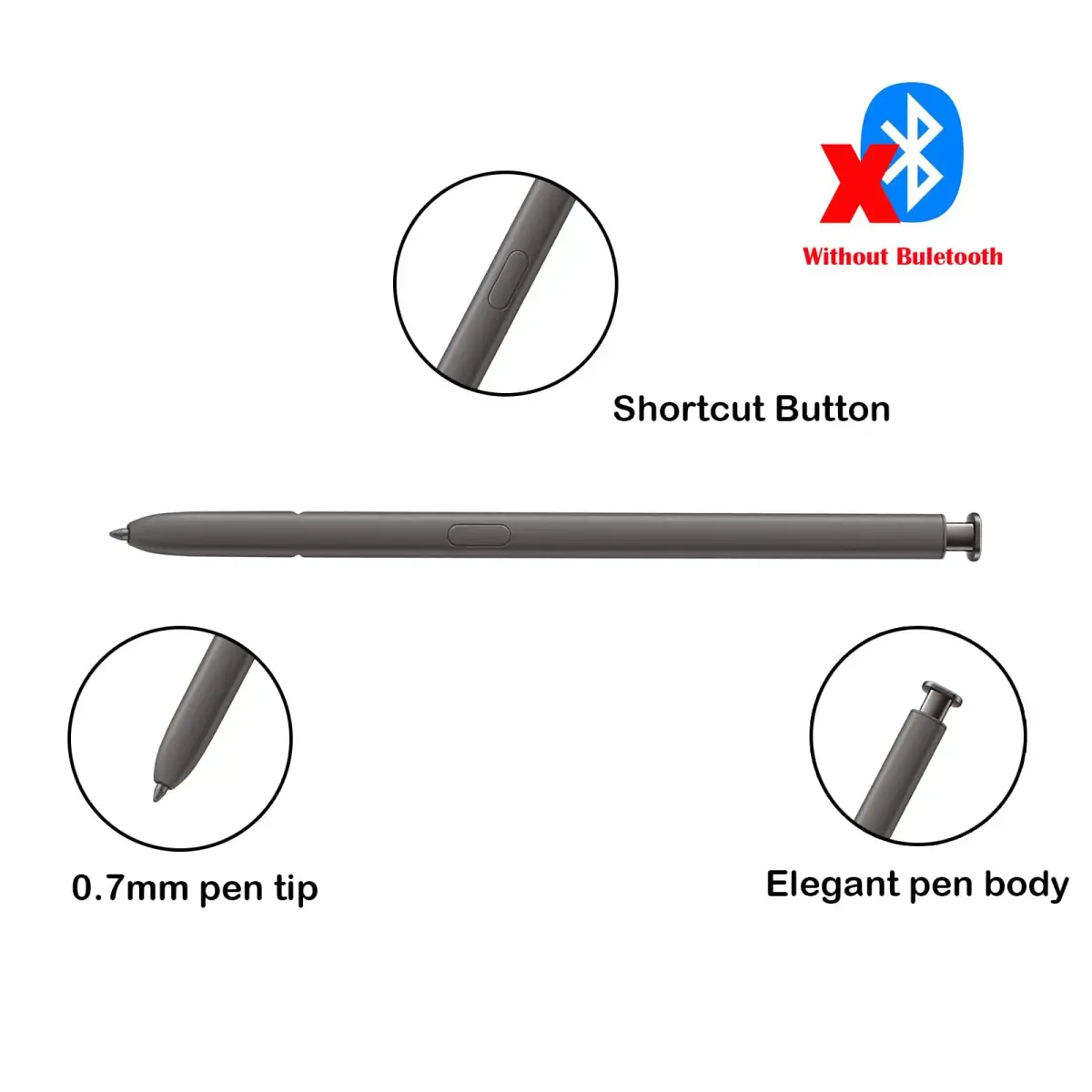 Alovexiong S24 Ultra S Pen Replacement Stylus for Samsung Galaxy S24 Ultra, Dark Gray | Precision Input Pen - view 2