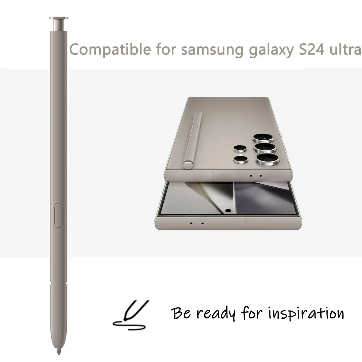 LiXiongBao S24 Ultra S Pen Replacement for Samsung Galaxy S24 Ultra Stylus, Light Gray (1 Pen) - view 3
