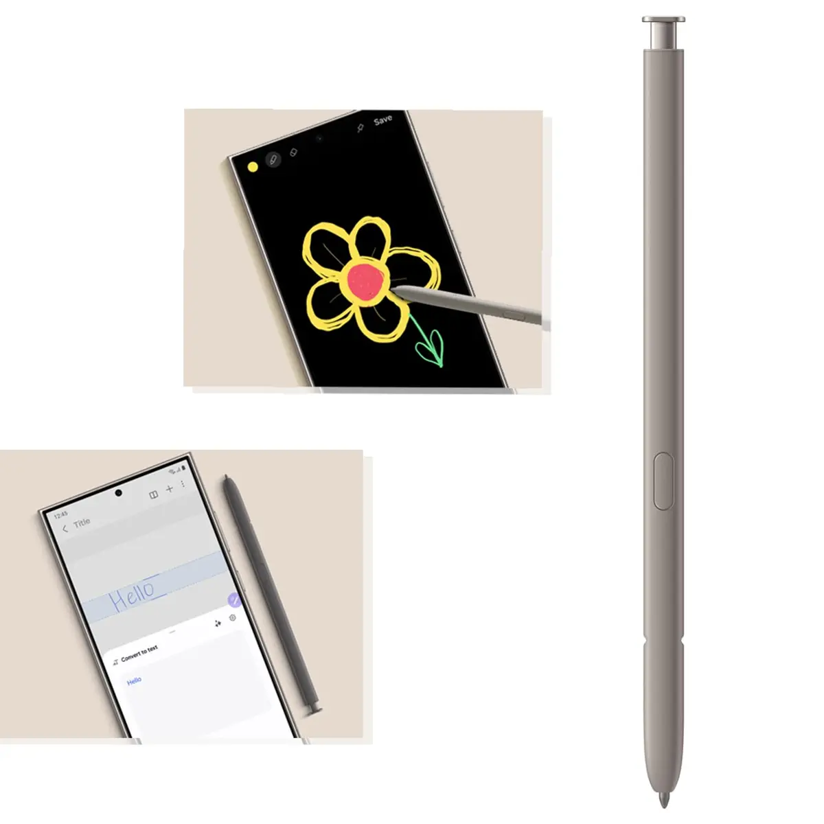 LiXiongBao S24 Ultra S Pen Replacement for Samsung Galaxy S24 Ultra Stylus, Light Gray (1 Pen) - view 4