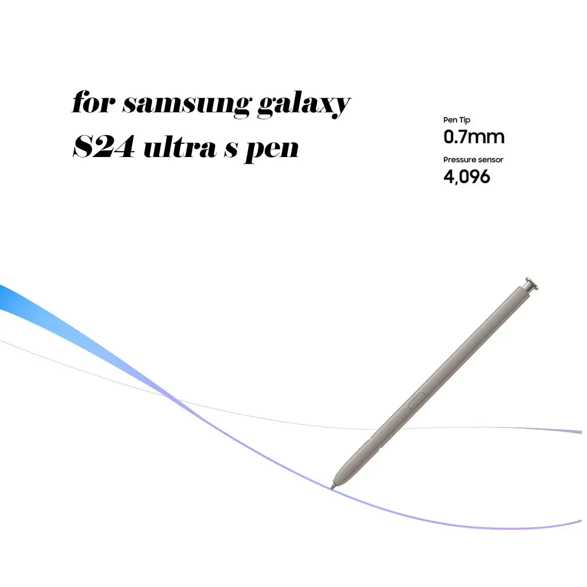 CaoXiong S24 Ultra S Pen Replacement Light Gray | Ultra-Responsive, Durable for Galaxy S24 Ultra - view 2