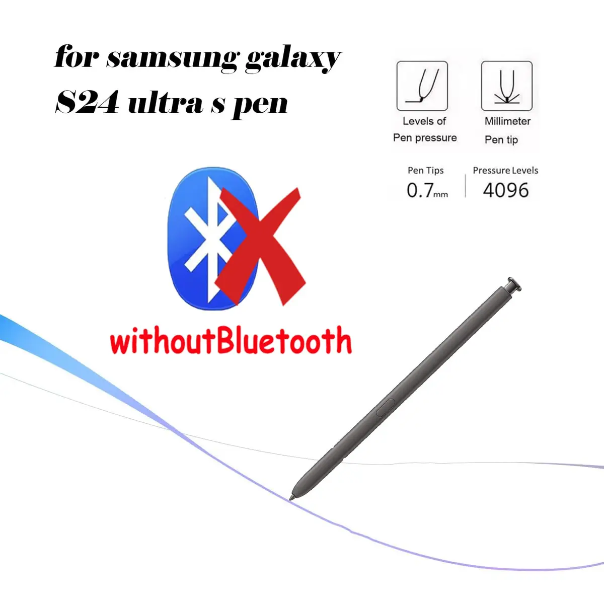 CaoXiong S24 Ultra S Pen Replacement for Samsung Galaxy S24 Ultra Stylus Dark Gray | Durable Aluminum - view 2