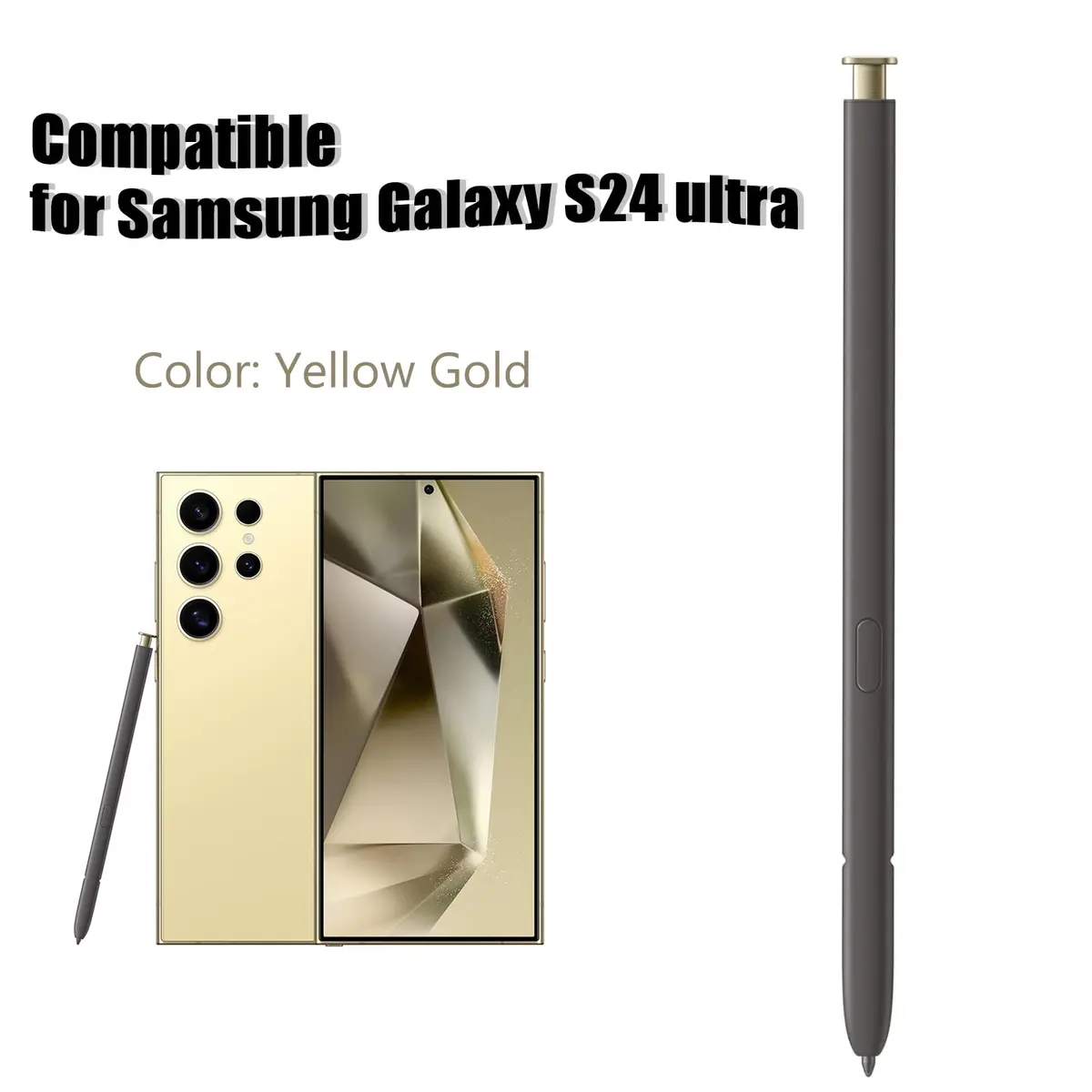 LiXiongBao S24 Ultra S Pen Replacement for Samsung Galaxy S24 Ultra Stylus, Yellow Gold (1 Pen) - view 4