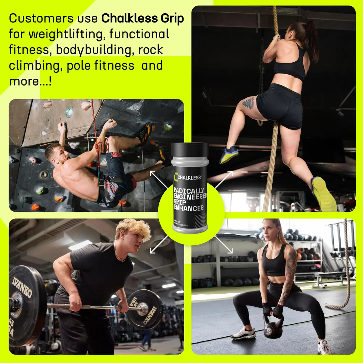 Chalkless Grip Enhancer 15g (0.53 oz) | Premium Liquid Chalk Alternative for Weightlifting, Yoga, Gaming - view 6