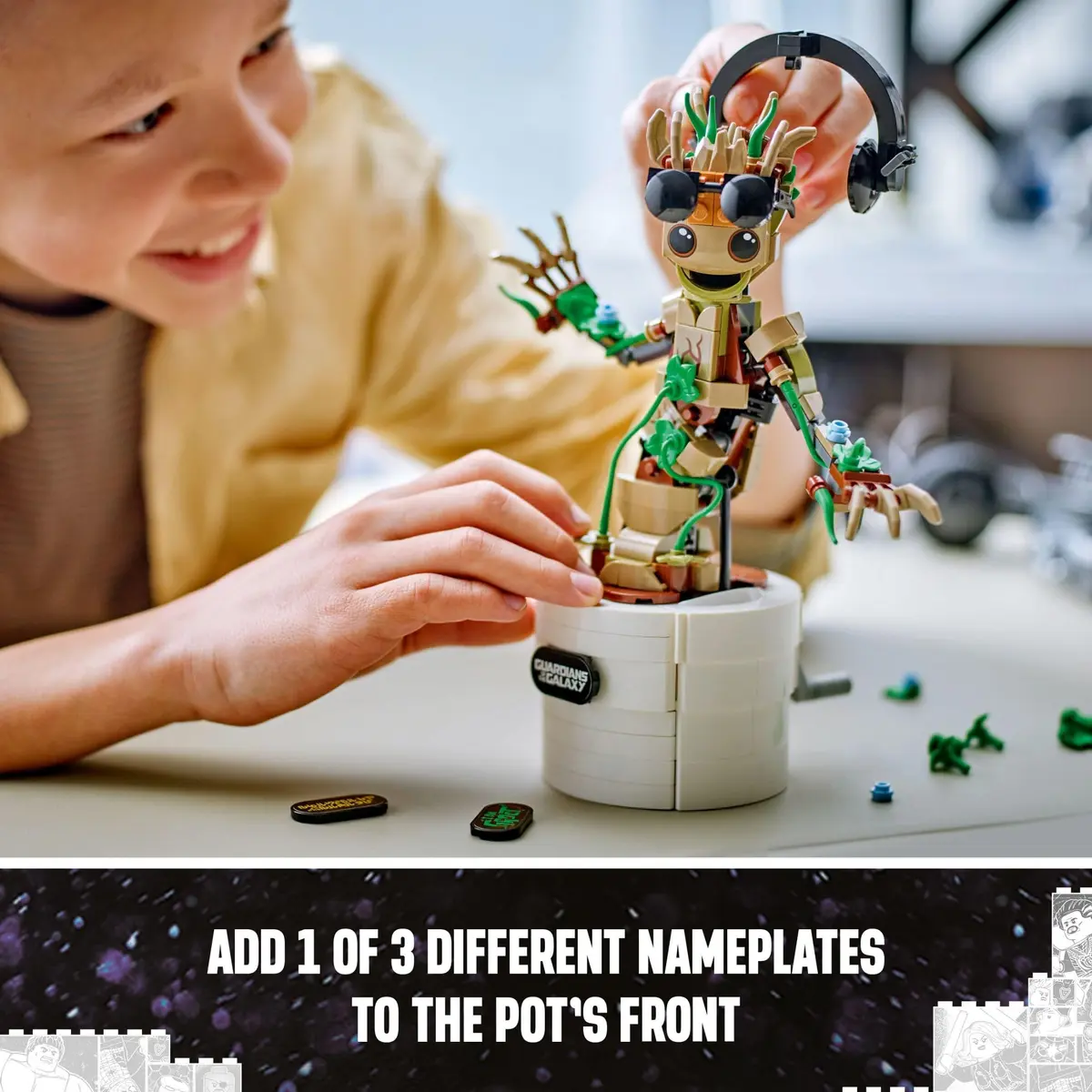 LEGO Marvel Dancing Groot 76297 Toy | Buildable Super Hero Playset with Interactive Dancing Function - view 6