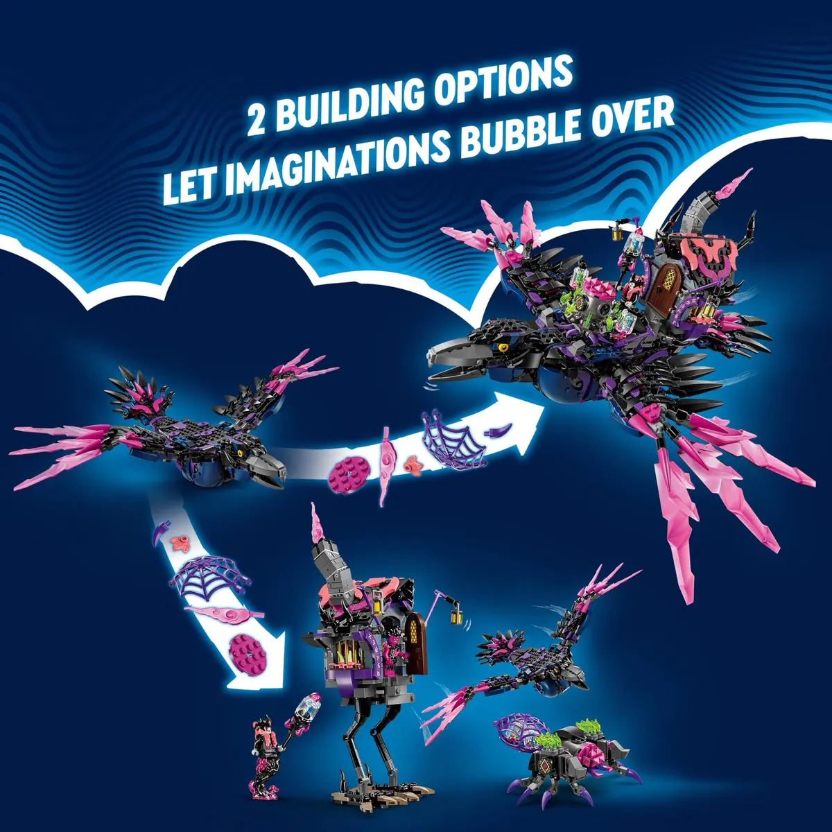 LEGO DREAMZzz The Never Witch’s Midnight Raven Building Set 1203 Pieces | ASTM-Tested Educational Toy for Ages 9+ - view 3