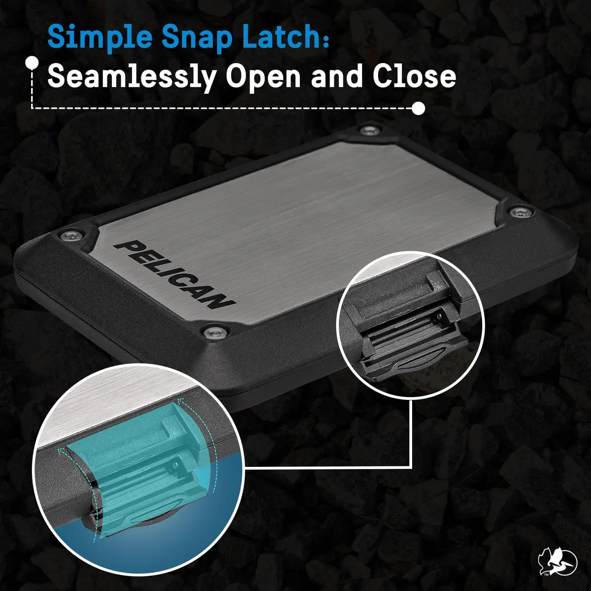 Pelican Shield MagSafe Wallet with RFID Blocking for Cards & Cash - Brushed Titanium (2 Compartments, Holds 5 Cards) - view 5