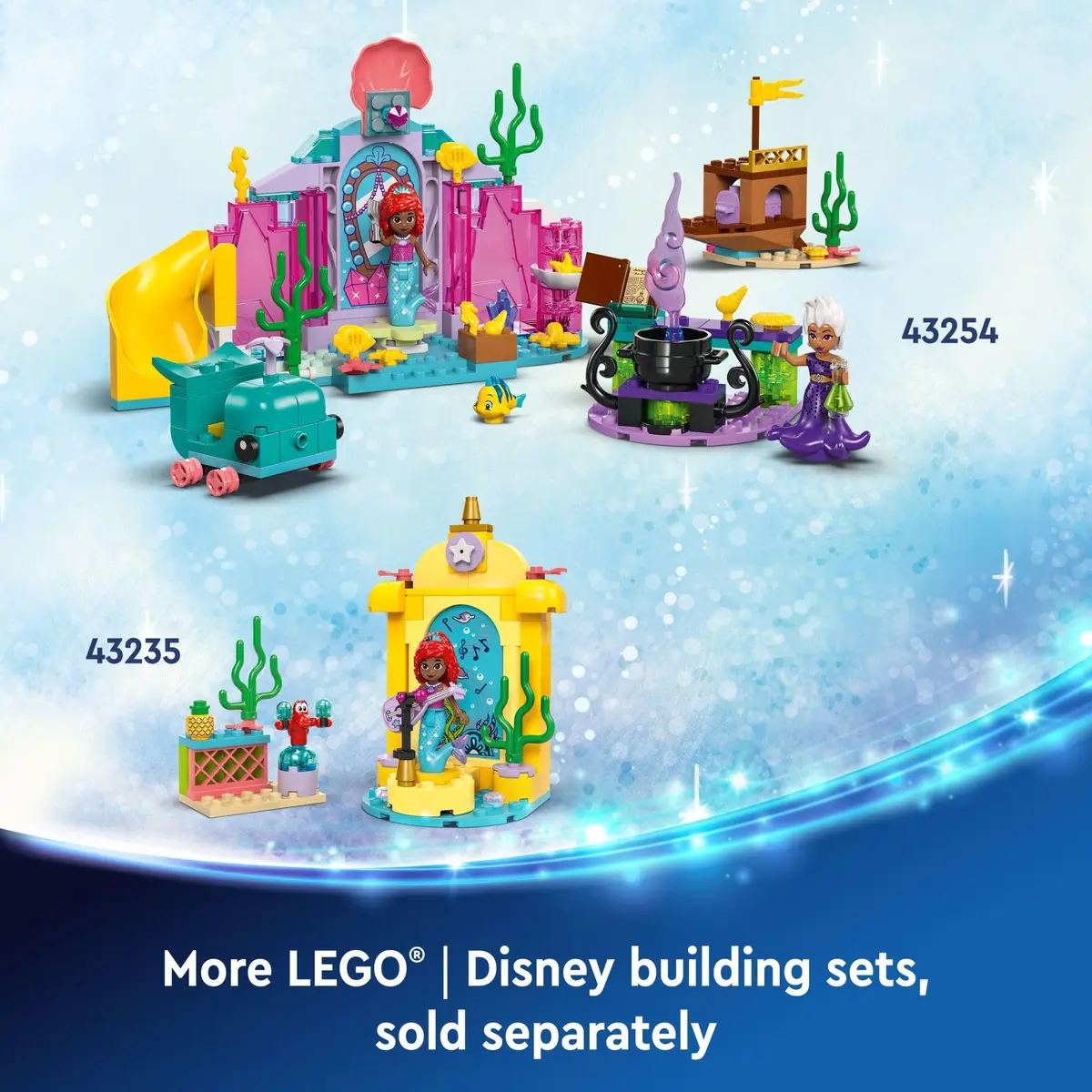 LEGO Disney Princess Ariel's Music Stage Building Toys - Pretend Play Little Mermaid Toys for Girls & Boys, Ages 4+ Years - Gift Ideas for Kids (60 pcs, Multicolor) - view 6