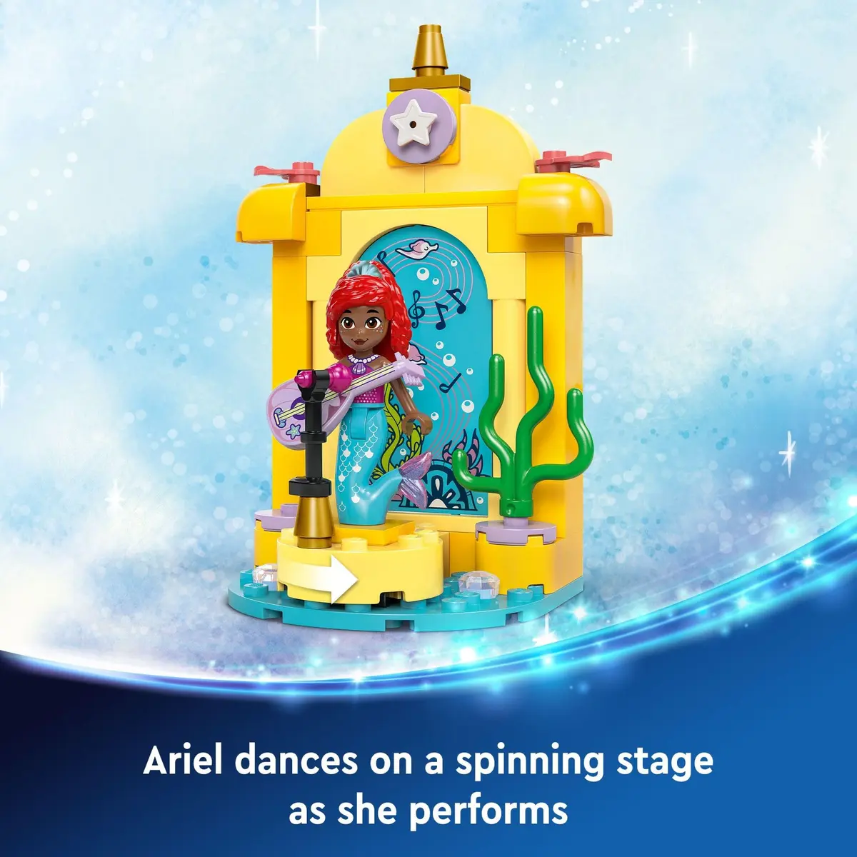 LEGO Disney Princess Ariel's Music Stage Building Toys - Pretend Play Little Mermaid Toys for Girls & Boys, Ages 4+ Years - Gift Ideas for Kids (60 pcs, Multicolor) - view 4