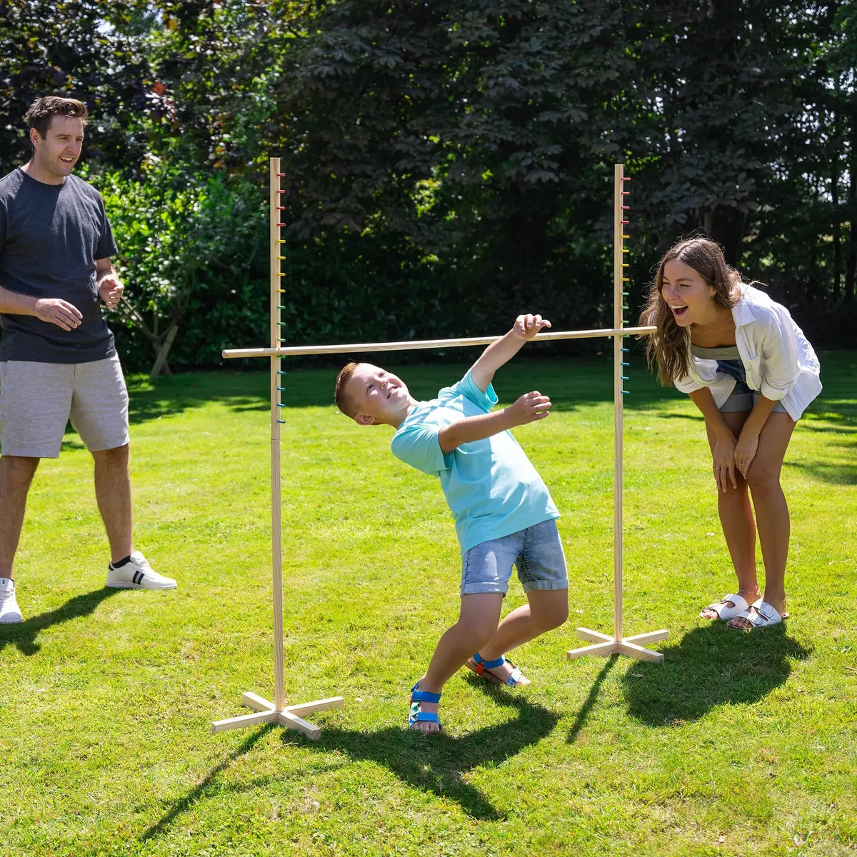 Grasshopper Games Limbo Classic Game, Wooden Set, Test Flexibility & Balance, Outdoor & Indoor Play, Travel Bag, Family Age 3+ - view 9