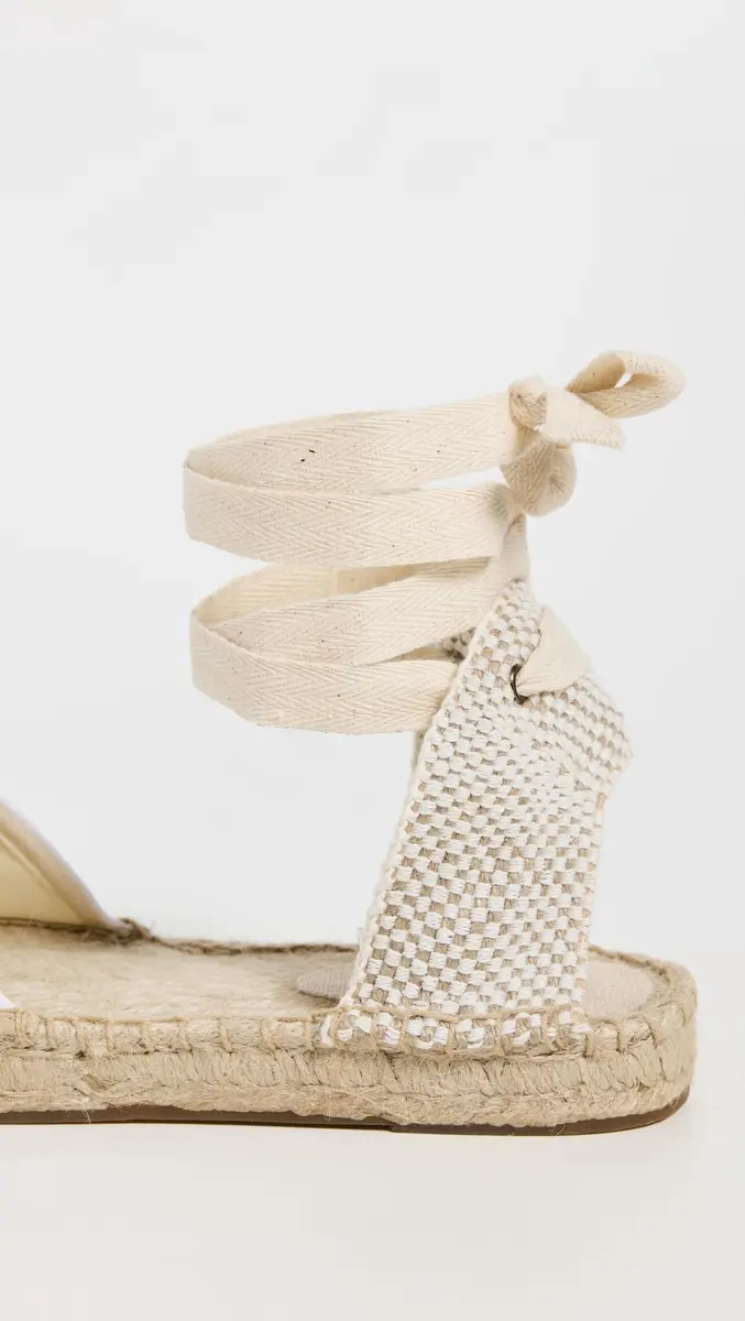 Soludos Women's Lauren Lace-Up Espadrilles Oasis White 8-8.5 Medium US | Comfortable & Chic - view 5