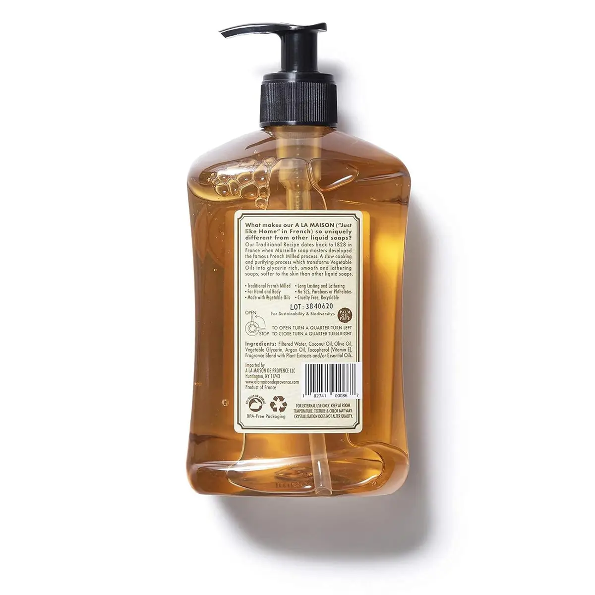 A LA MAISON French Liquid Hand Soap, Honeysuckle - Natural Hand Wash Made with Essential Oils - Biodegradable, Plant-Based, Vegan, Cruelty-Free, Alcohol & Paraben Free (16.9 oz, 6 Pack) - view 5