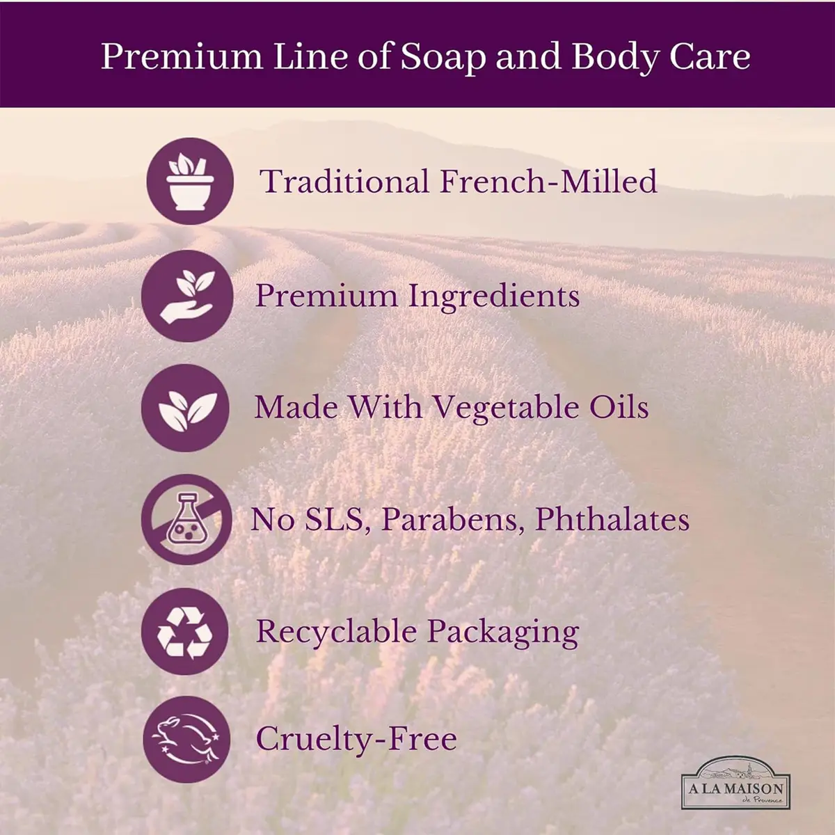 A LA MAISON French Liquid Hand Soap, Honeysuckle - Natural Hand Wash Made with Essential Oils - Biodegradable, Plant-Based, Vegan, Cruelty-Free, Alcohol & Paraben Free (16.9 oz, 6 Pack) - view 6