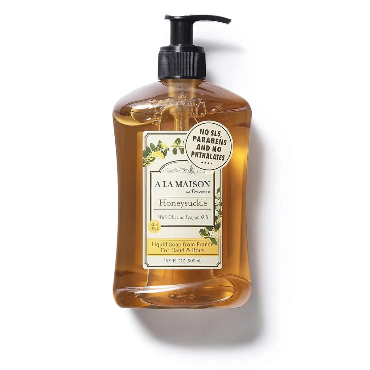 A LA MAISON French Liquid Hand Soap, Honeysuckle - Natural Hand Wash Made with Essential Oils - Biodegradable, Plant-Based, Vegan, Cruelty-Free, Alcohol & Paraben Free (16.9 oz, 6 Pack) - view 4