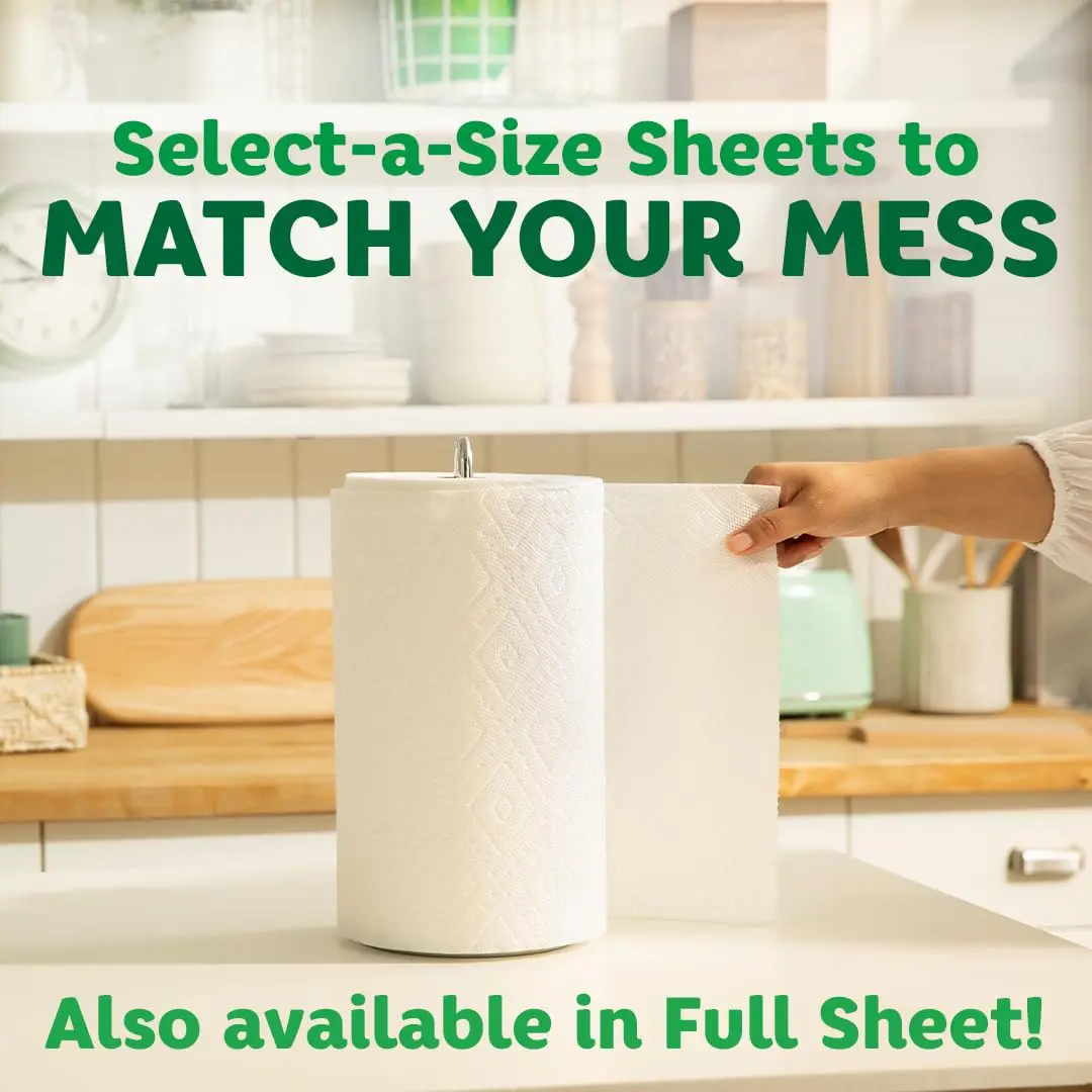 Bounty Select-A-Size Paper Towels, 8 Rolls (1080 Sheets Total) | 2-Ply Absorbent Sheets - view 6