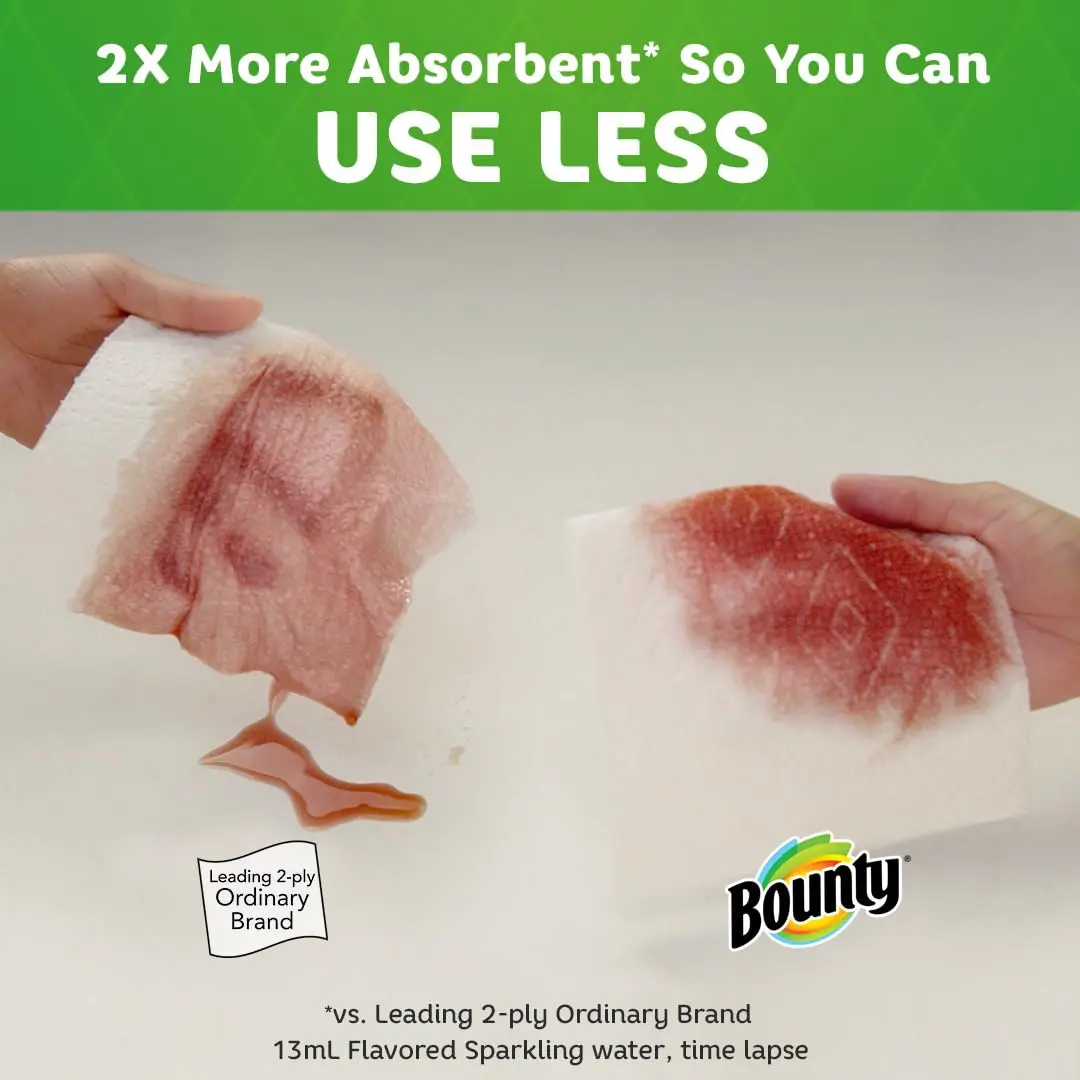 Bounty Select-A-Size Paper Towels, 8 Rolls (1080 Sheets Total) | 2-Ply Absorbent Sheets - view 4