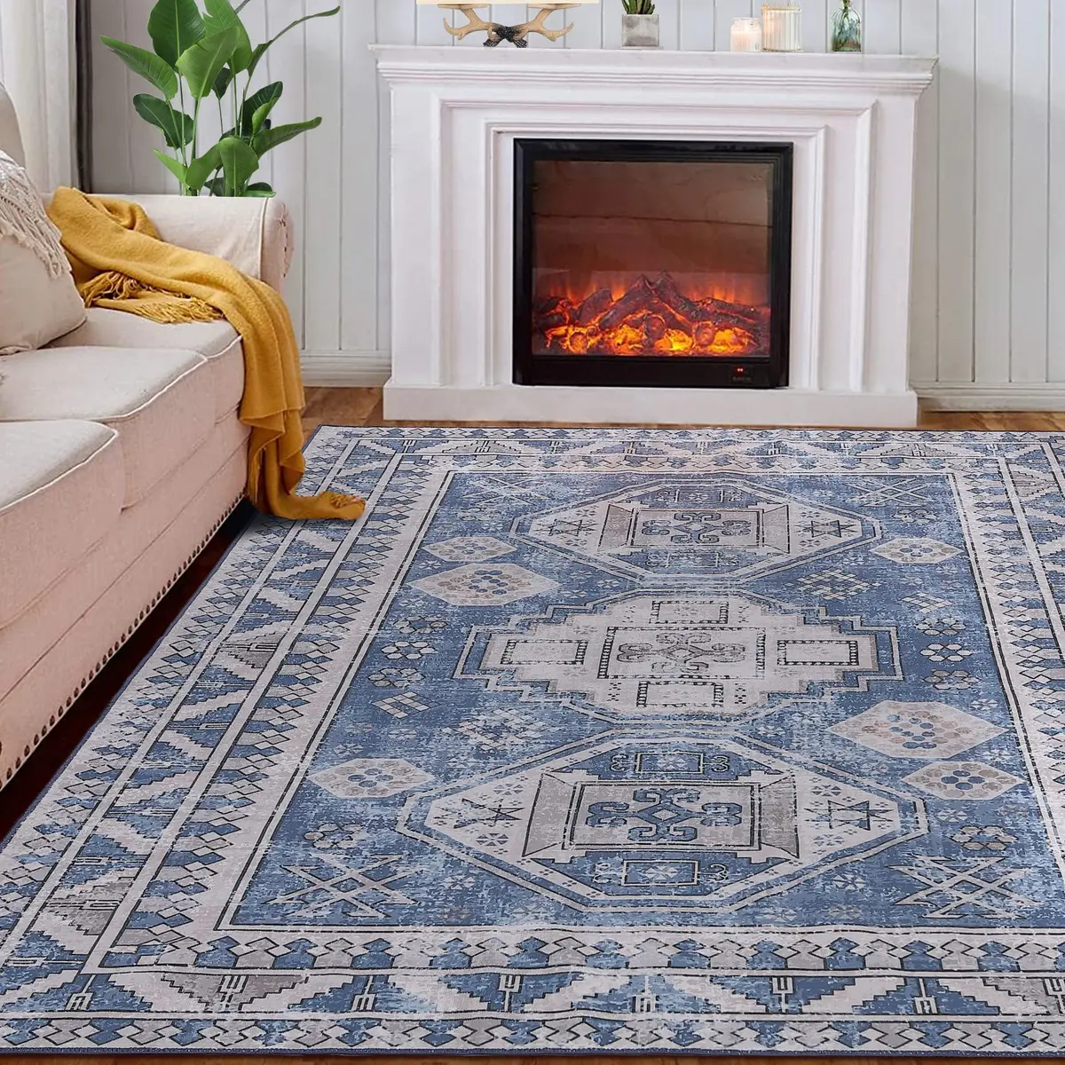 WESTLOOM Runner Rug 2x6 Feet | Washable Non-Slip Vintage Medallion (70-120 chars) - view 7