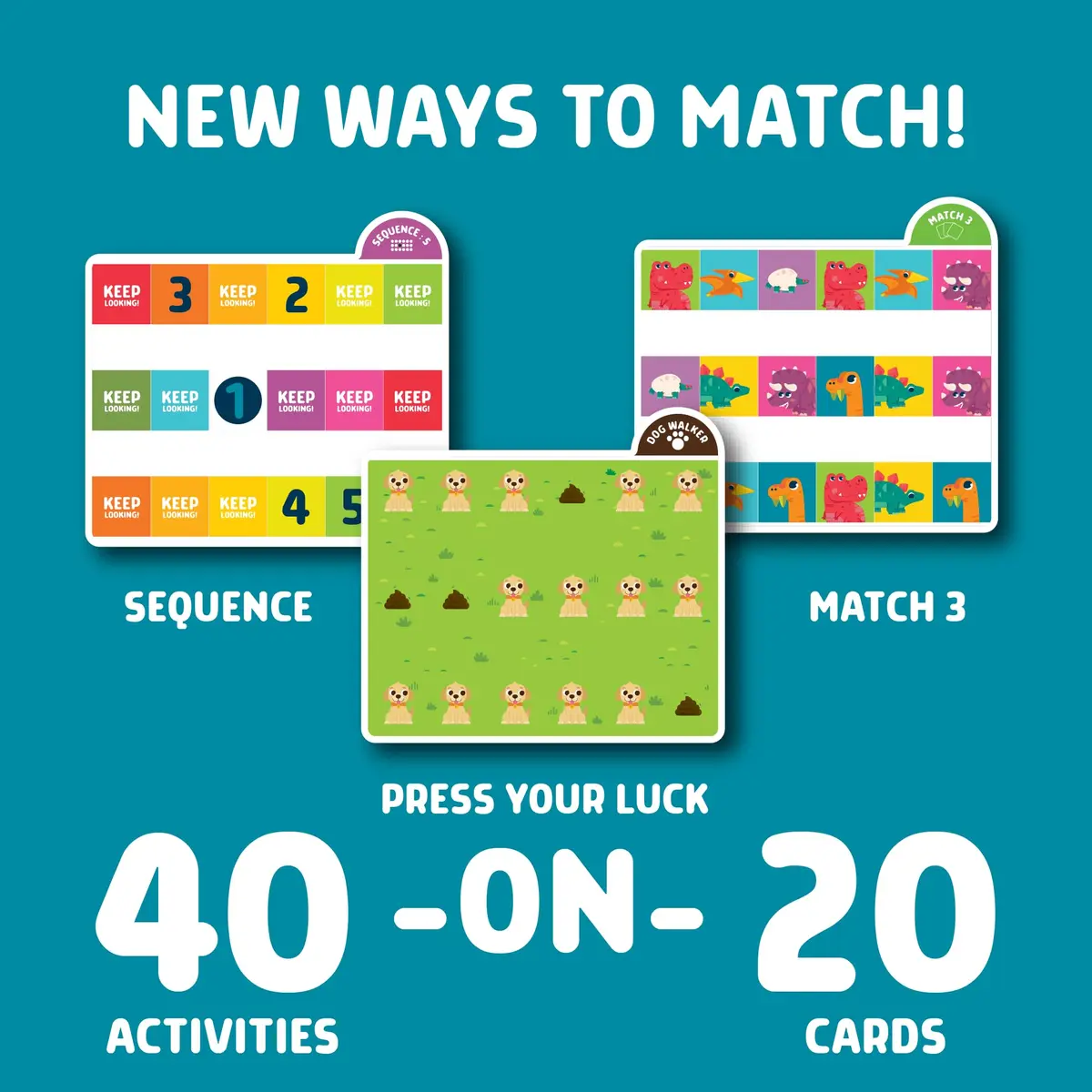 Chuckle & Roar Travel Matching Puzzle & Game Set, 20 Cards (40 Activities) | Educational Screen-Free Play for Kids Aged 3+ - view 2