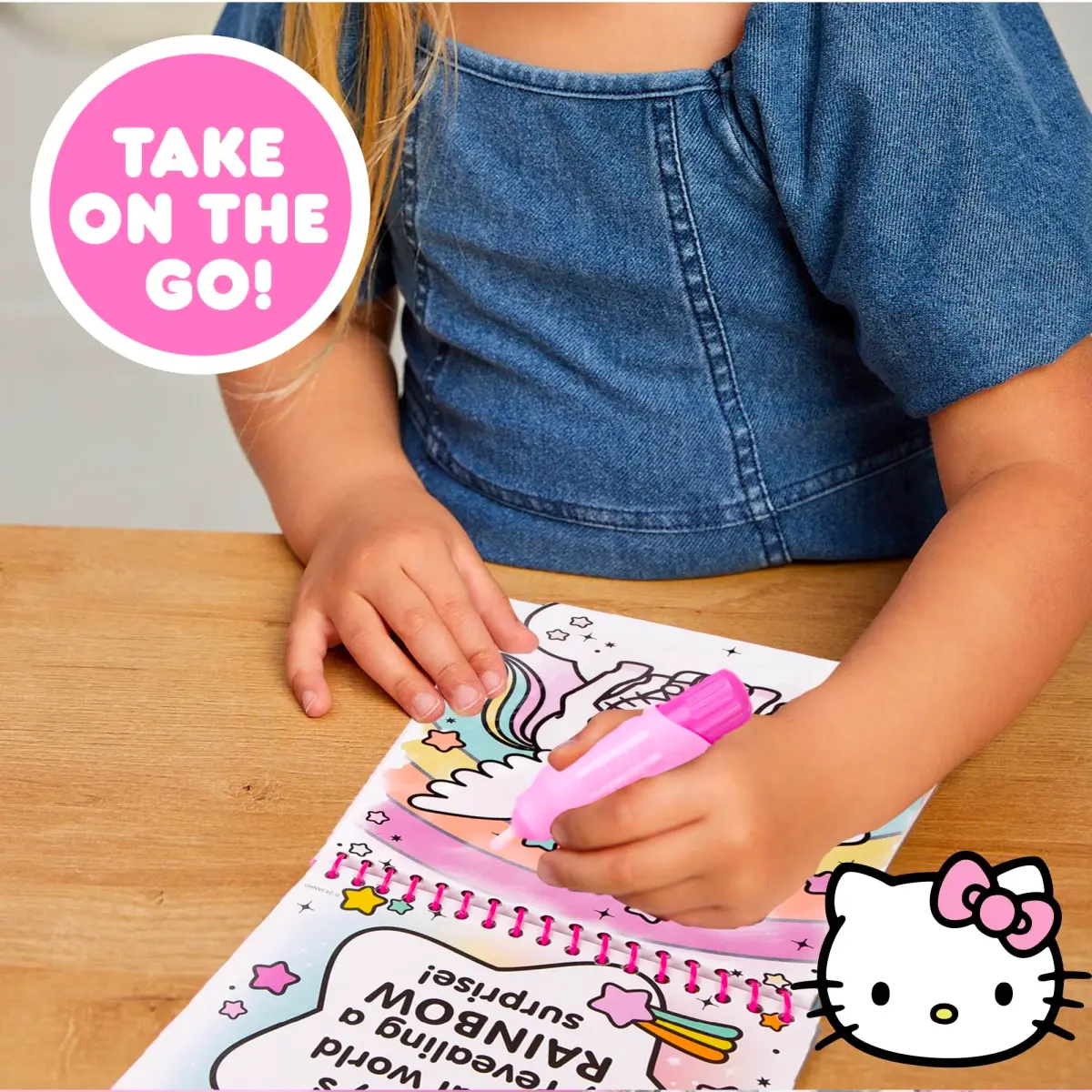 Hello Kitty Aqua Art Pad 4 Art Pages | Mess-Free Water Reveal Activity Pad with Brush Set - view 4