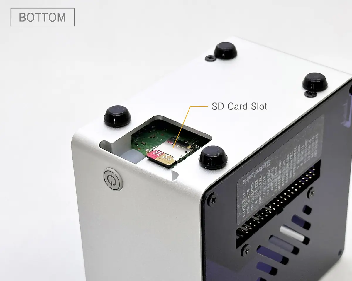 ElectroCookie Aluminum Mini Tower Case for Raspberry Pi 5 with RGB Fan & Ambient Light (Silver) | 11.99cm x 7.70cm x 12.30cm - view 5