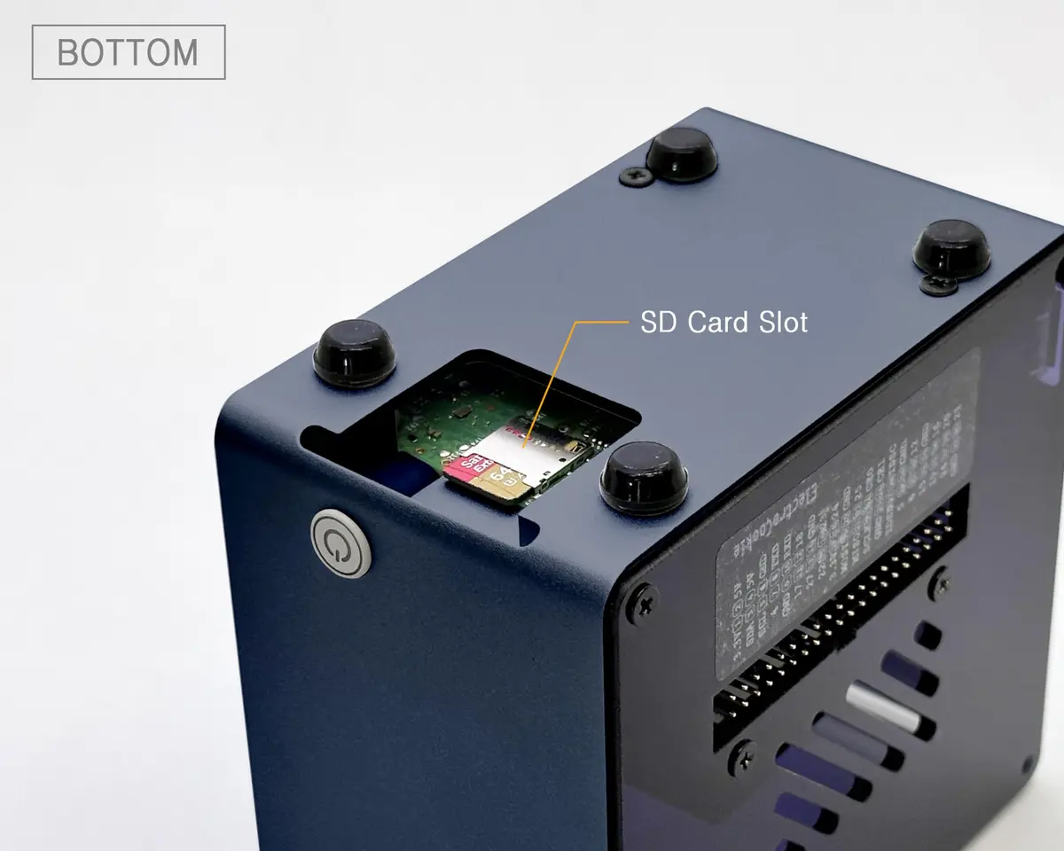 ElectroCookie Raspberry Pi 5 Case Aluminum Mini Tower with Fan & RGB Light (Blue, 0.28 kg) - view 5