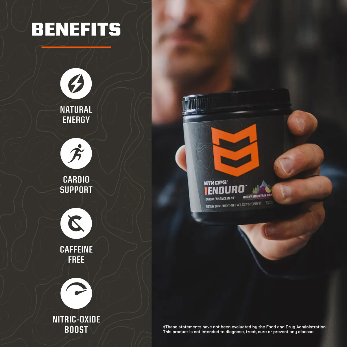 MTN OPS Enduro Stim-Free Pump Pre Workout, Tiger's Blood | Non-Stim Nitric Oxide Booster for Performance & Endurance - view 3