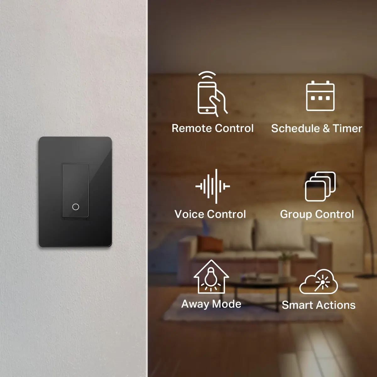 Kasa Smart Light Switch, Single Pole, Need Neutral Wire | Wi-Fi App & Voice Control (70-120 chars) - view 2
