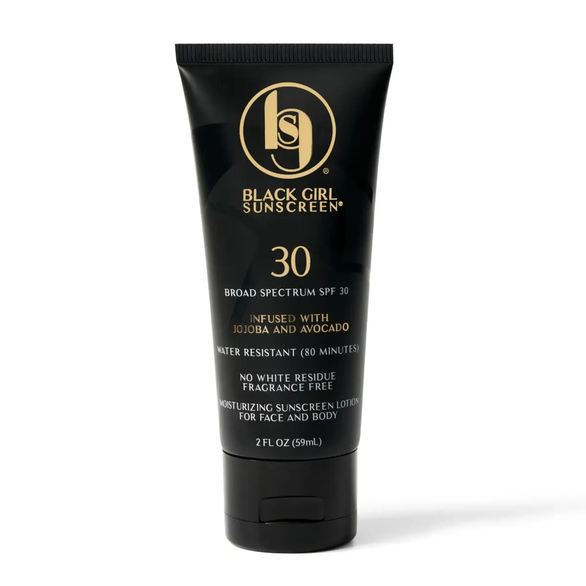Black Girl Sunscreen SPF 30 Sun Lotion, Face & Body, Travel Size 59ml (2 Fl Oz) | Broad Spectrum Protection for Melanin-Rich Skin - main product image