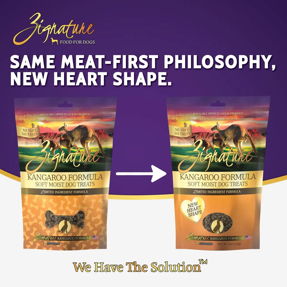 Zignature Kangaroo Soft Moist Dog Treats 4 Oz | Limited Ingredient, High-Quality Dog Snack - view 2