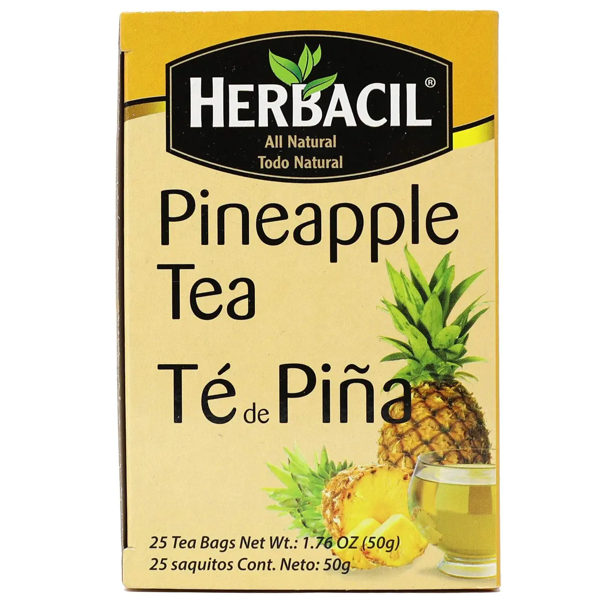 Herbacil Pineapple Tea Herbal Tea with Dehydrated Pineapple, Caffeine-Free | 25 Bags - view 3