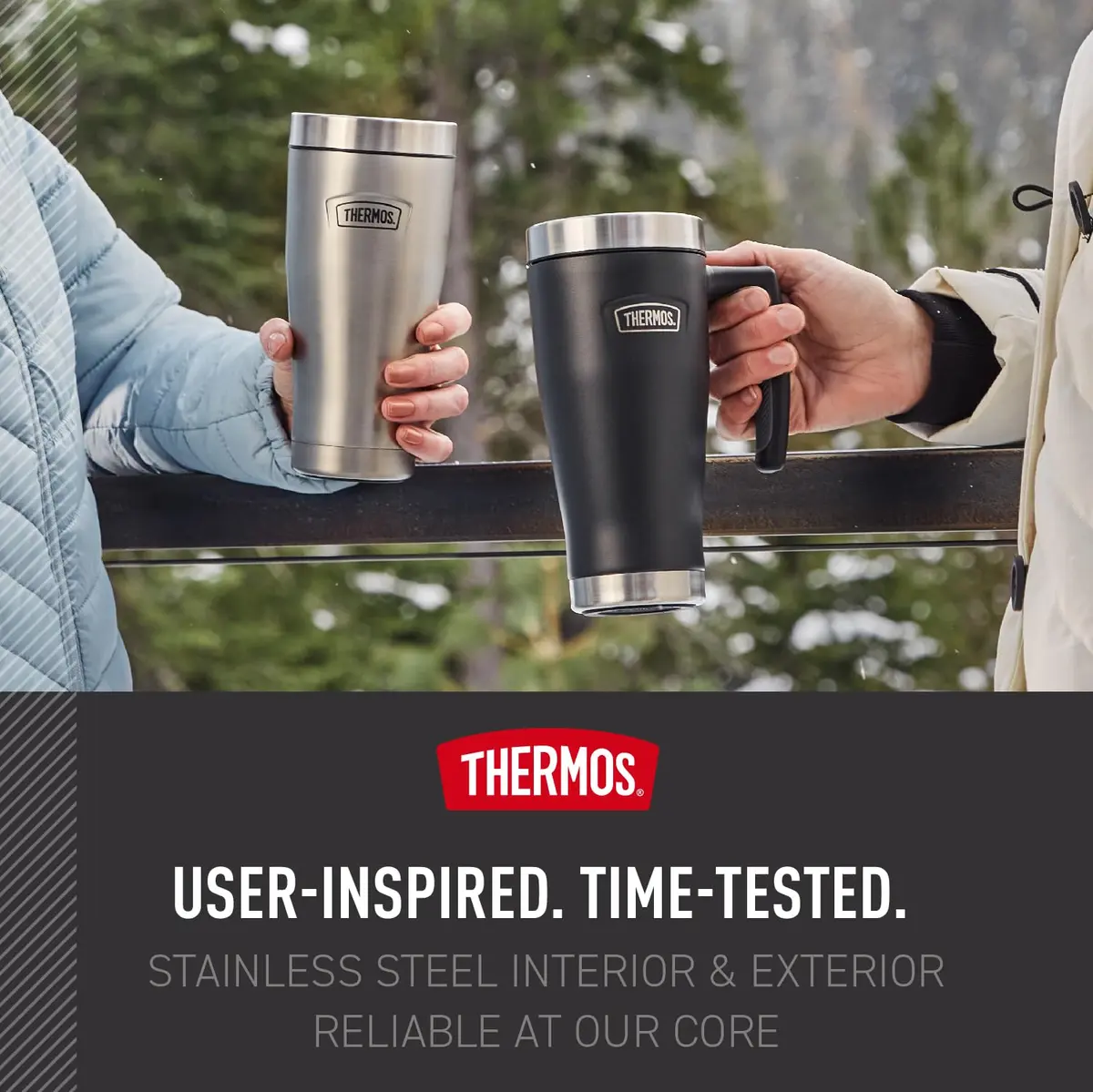 THERMOS ICON SERIES Stainless Steel Mug Glacier 16 oz | Keeps Drinks Hot or Cold - view 5