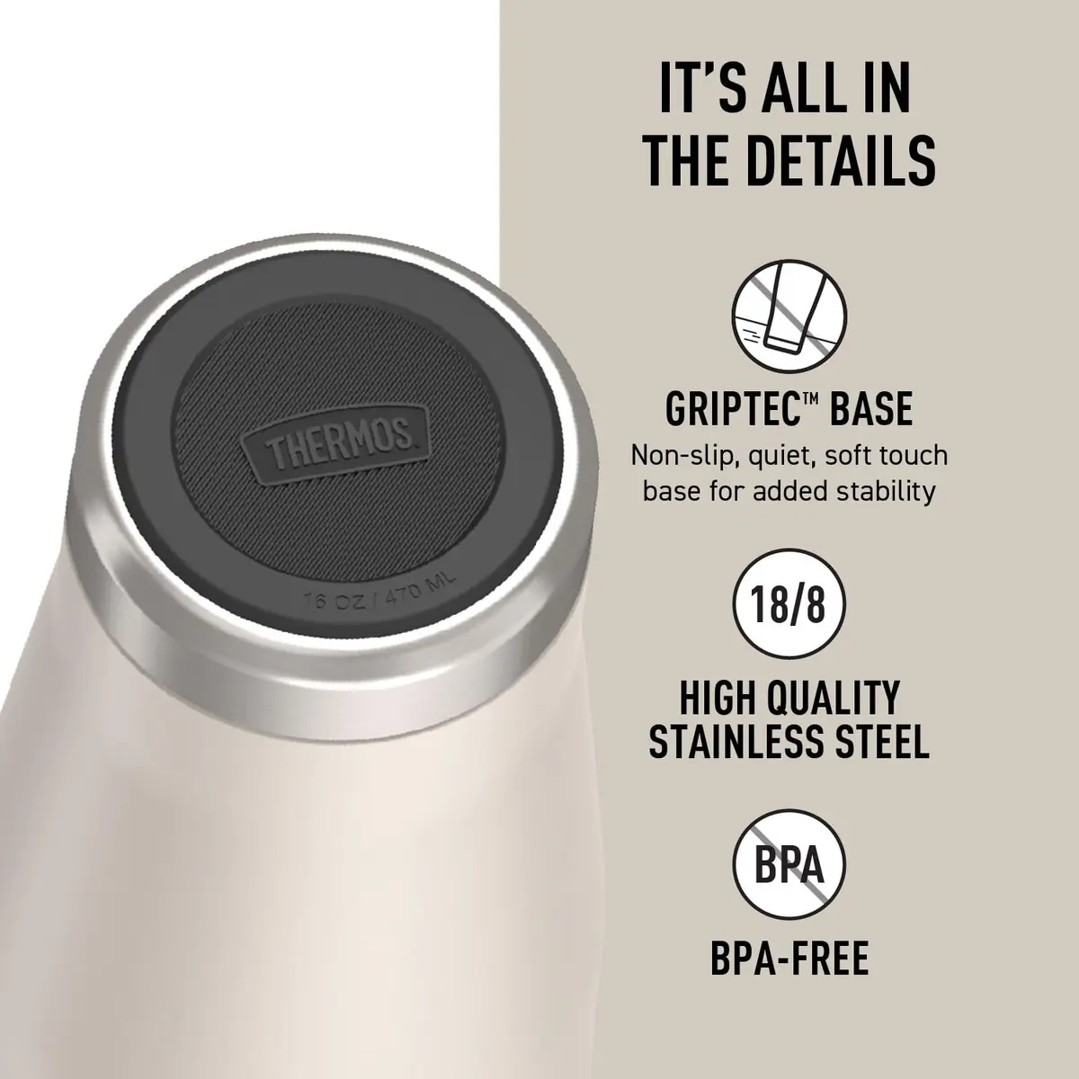 THERMOS ICON SERIES Stainless Steel Mug 16 oz | Leak-Proof & Durable - view 4
