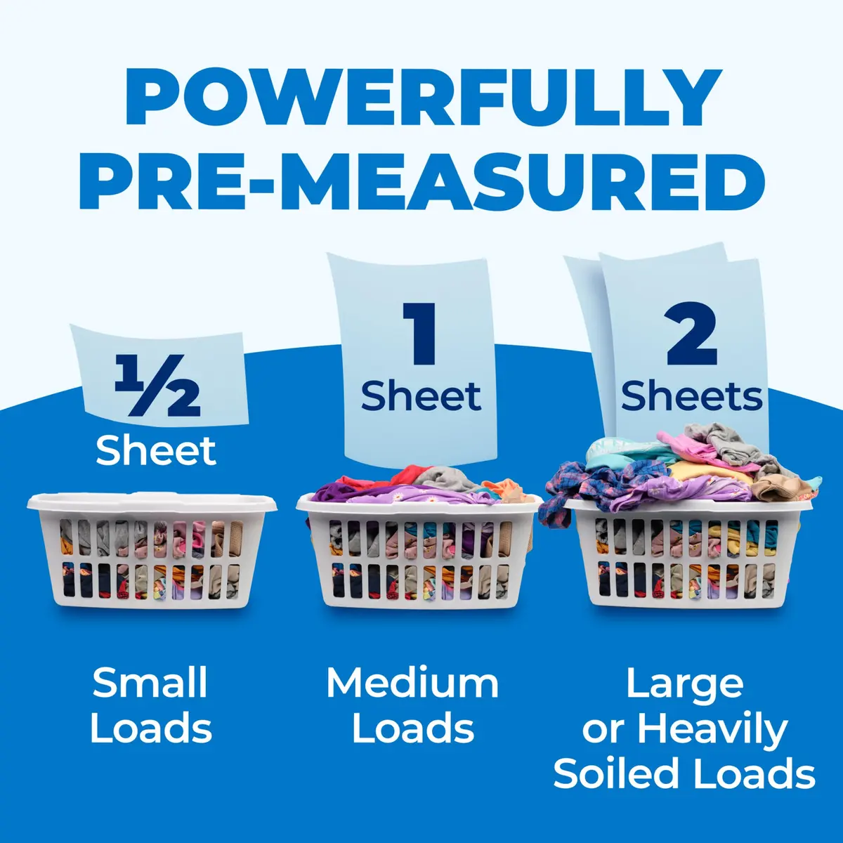 ARM & HAMMER 5in1 Power Sheets Laundry Detergent Free & Clear 50 Count | Dermatologist Tested & Eco-Friendly - view 7